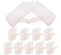 Homoyoyo 10 Pairs Anti Static Work Gloves Beige for Art and Stage Show Use