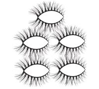 Homoyoyo 10 Pairs Cat-eye False Eyelash Strips Messy Curl Extensions Natural Look DIY Fake Lashes for Intense Volume and Reusable Wear