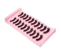 Homoyoyo 10 Pairs Curly Strip Lashes Natural False Eyelashes Lightweight Comfortable Fit for Dense Wispy Eye Makeup Enhancing Lash Extensions