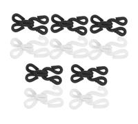Homoyoyo 10 Pairs Metal Hooks and Eyes Closure Sewing Supplies Nylon Wrap Fasteners for Clothes Durable Small White and Black for DIY Clothing Business Suits Hats and Belts Accessories