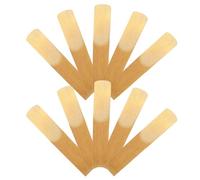 Homoyoyo 10 Pcs Clarinet Reeds 2.5 Strength for Beginners and Students, Practical and Not Easy to Break, Made of Reed Material, Suitable for Performance and Practice, Khaki Colour,