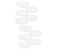 Homoyoyo 10 pcs Clear Glass Candle Plates Round Decorative Trays for Pillar Votive LED Candles Home Decor Wedding Table Display and Jewelry Storage Dishes