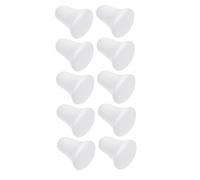Homoyoyo 10 Pcs DIY Bell Shape Pendant Christmas Tree Hanging Ornaments White Foam Solid Bells for Xmas Decorations Holiday Craft Tags