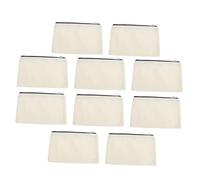 Homoyoyo 10 Pcs DIY Heat Transfer Canvas Makeup Bags with Zipper Portable Travel Cosmetic Organizer Pencil Cases Multipurpose Lightweight Toiletry Storage Pouches for Women