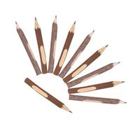 Homoyoyo 10 Pcs Wooden Pens with Tree Bark Design Rustic Ballpoint Pens Pencils for Camping Party Favors School Supplies Natural Outdoor Writing Tools