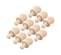 Homoyoyo 10 Set DIY Wooden Peg Dolls Natural Unfinished Blank Wooden Figures for Craft Painting Projects Enhances Creativity and Fine Motor Skills