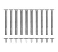 Homoyoyo 10 Sets Stainless Steel Solid Rivets Fan Nail and Nut Set for DIY Handmade Fans and Bamboo Or Paper Silver Roundhead Fasteners for Handheld Shaft Replacement and Repair Projects