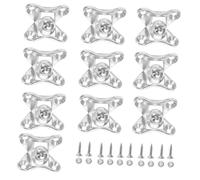 Homoyoyo 10 Sets Zinc Alloy Right Angle Corner Braces Butterfly Shaped Furniture Joints with Stainless Steel Screws Brackets for Shelves Tables Cabinets Beds Multipurpose Furniture Support