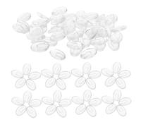 Homoyoyo 100 Pairs Clear Nose Pads for Eyeglasses Flat Plug-in Replacement Cushions with Anti-Slip Textured Surface Transparent Insert Nose Pieces for Comfortable Secure Fit in Glasses and