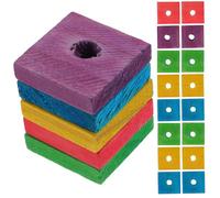 Homoyoyo 100 Pcs Multicolored Parrot Wooden Chew for Birds Pet Teeth Grinding and Dental Care Interactive Wood Chips for Beak Exercise and Skill Development Suitable for Parrots and Small