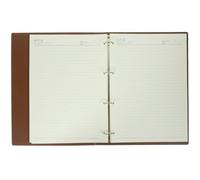 Homoyoyo 100 Sheets Brown Pu Leather Cover Notebook Portable Diary Binder with High Durability and Not Easy to Deform Paper for School and Travel Use