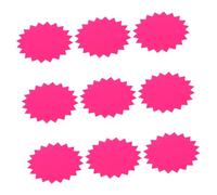 Homoyoyo 100 Sheets Fluorescent Paper Price Tags Bright Explosion Shape Creative Retail Labels for Shop Advertising Medium Pink Easy to Write and Eye-catching Price Signs for