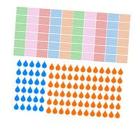 Homoyoyo 100 Sheets Writable Teardrop Index Stickers Colorful Adhesive Labels for Planners Journals Scrapbook Decoration Multi-Purpose DIY Craft Stationery with Smooth Writing Surface