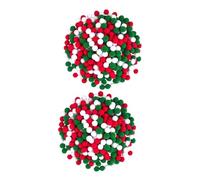 Homoyoyo 1000Pcs Christmas Pom Poms Balls Red Green White Fluffy Plush DIY Craft Decorations for Xmas Tree Party Creative Handmade Ornaments