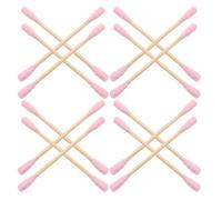 Homoyoyo 1000pcs Pink Dual Head Cotton Swabs Spiral Double-Ended Makeup Applicators for Ear Cleaning and Personal Care Cotton Buds