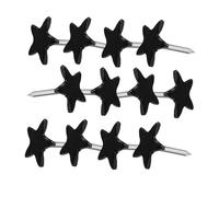 Homoyoyo 100pcs Black Star Pushpins 11mm Flat Head Thumbtacks 13mm Length Decorative Map Thumb Tacks for Cork Board Travel Office Bulletin Picture Hanging