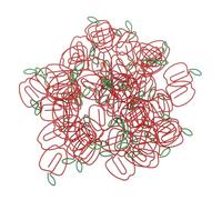 Homoyoyo 100pcs Creative Apple-Shaped Metal Paper Clips Bookmark Clips for Office Journaling Compact Portable Organizer for Documents Notes Cards Idea