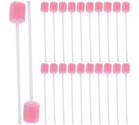 Homoyoyo 100pcs Disposable Pink Oral Care Mouth Swabs - Soft Sponge Cleaning Tools for Effective Mouth Hygiene and Care