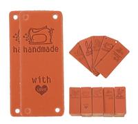 Homoyoyo 100pcs DIY Clothes Collar Labels Sewing Materials Handmade Tag 1.97x0.98x0.04in Easy to Attach Clearly Printed Pattern Classic Funny Whimsy Custom-Made Gifts for Jeans Bags