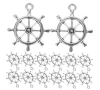 Homoyoyo 100pcs DIY Keychain Kit Jewelry Key Chain Pendant Accessories Vintage Keys Charms Bracelet Charms Pendant Craft Decorative Metal DIY Alloy Silver