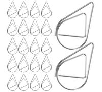 Homoyoyo 100pcs Drop Shaped Paper Clips Small Office Paperclips Steel Material Easy to Grip Keep Things Organized Lovely Decorative Design for Study and Scrapbooks
