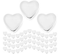 Homoyoyo 100pcs Heart Earring Backs DIY Earring Backs Silicone Safety Locking Fashion for Professional Shops and Home DIY Practice