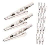 Homoyoyo 100pcs Metal Alligator Spring Clamps with Single Prong Screw Probe for Electrical Testing and DIY Crafting Anti-Static Cable Clips for Precise Wire Holding and Jewelry Making