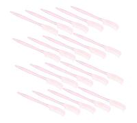 Homoyoyo 100pcs Mini Eyebrow Comb Lash Separator Portable Eyelash Makeup Tool for Women Gentle Finetoothed Beauty Brush for Brows and Bangs Touchups Pink