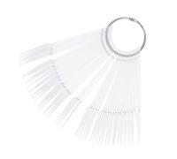 Homoyoyo 100pcs Nail Art Display Tips Fan Shape Foldable Abs False Nail Polish Tips Easy to Carry and Display