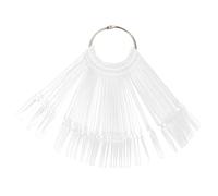 Homoyoyo 100pcs Nail Colour Display Tips Transparent Fan-shaped Sample Sticks for Nail Polish Color Showcase and Practice Professional Art Organizer for Salon and Personal Use
