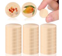 Homoyoyo 100pcs Natural Wood Discs 20mm Round Wooden Slices for Crafts DIY Projects Home Decor Art Supplies Unfinished Wood Circles for Creative Woodcrafts