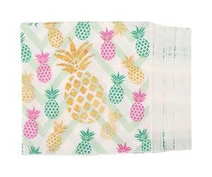 Homoyoyo 100pcs Pineapple Paper Dinner Napkins with Vibrant Hawaiian Themed Fruit Print, Gentle the Touch and Stable Absorbency, for Tropical Luau Poolside Party Decorations