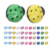 Homoyoyo 100Pcs Plastic Ladybug Buttons Cartoon Beetle Shaped Fasteners for Cardigan DIY Crafts and Clothing Decoration