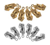Homoyoyo 100pcs Prayer Alloy Charms Vintage Praying Hands Pendants for Bracelet Making Jewelry Crafts Necklace Pendant Supplies