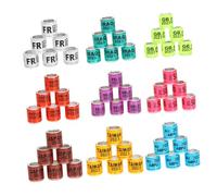 Homoyoyo 100pcs Racing Pigeon Leg Bands Aluminum Plastic Identification Rings for Poultry Birds Roosters Parakeets Canaries with Mixed Colors for Multi-country Use Random Color