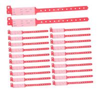 Homoyoyo 100pcs Red Disposable Hospital Wristbands for Adult Patient Identification Medical Id Bracelets for Accurate Verification and Streamlined Hospital Use