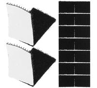 Homoyoyo 100pcs Self-Adhesive Tape Hook Loop Rug Tapes Black Nylon Blending Material Versatile Fastening Options Prevents Items Falling for Securing Items