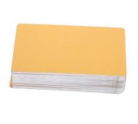 Homoyoyo 100pcs Sublimation Aluminum Blank Metal Business Cards Thick Pearl Gold DIY Engraving Printing Cards Portable Lightweight for Custom Designs