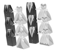 Homoyoyo 100pcs Wedding Favor Candy Boxes Multipack Bride and Groom Dress Party Treat Boxes for Wedding Guests Elegant and Cardboard Gift Packaging for Bridal Showers and Anniversaries