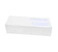 Homoyoyo 100pcs White Double Window Business Envelopes with Flip Self Seal for Secure Check Mailing Confidential Protection Professional Dl for Office Correspondence and Document Shipping