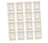 Homoyoyo 100pcs White Organza Gift Bags with Gold Snowflake Print Christmas Drawstring Treat Pouches Holiday Favor Candy Packaging for Party Gifts