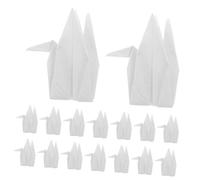 Homoyoyo 100pcs White Origami Paper Cranes Premade Folding Origami Decor for Wedding Party Backdrops Photo Props DIY Crane Bird Streamers Embellishments