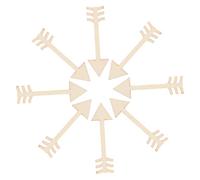 Homoyoyo 100pcs Wooden Arrow Slices DIY Craft Supplies Wood Embellishments for School Projects and Artistic Decoration Portable Natural Wood Chips for Painting and Writing