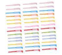Homoyoyo 100pcs Writable PVC Wristbands for Anti-Loss Identification Bands Disposable Safety Bracelets for S Parties School Excursions Festivals Random Colors Random Color