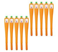 Homoyoyo 10Pcs 0.5Mm Black Ink Cartoon Rabbit Carrot Gel Ink Ballpoint Pens for Students School Supplies Adorable Sign Writing Ballpoint Pens