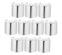 Homoyoyo 10pcs 24mm Replacement Bottle Lids Lotion Pump Caps for Shampoo Body Wash Cosmetic Bottles Silver Plastic Pressing Caps for Travel Toiletries Accessories