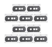 Homoyoyo 10Pcs 30-Minute Blank Audio Cassette Tapes, Empty Retro Style DIY Recording Tapes for Music, Speech, Teaching and Party Messages, Compatible with Microcassette Players