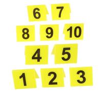 Homoyoyo 10pcs Acrylic Crime Scene Markers Detective Game Supplies Stackable Table Tents for Halloween Parties Wedding Table Numbers Mystery Event Decorations
