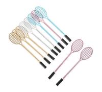 Homoyoyo 10pcs Adorable Badminton Racket Gel Ink Pens Mixed Colors Fine Point Smooth Writing Stationery Students and School Use