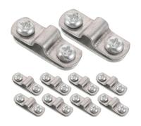 Homoyoyo 10pcs Bike Mudguard Fixing Screws Kit with Alloy Fixing Plate Clamp, Secure Attachment and Easy Installation, 2cm Hole Spacing and 1cm Screw Length for Bicycle Fender Mounting